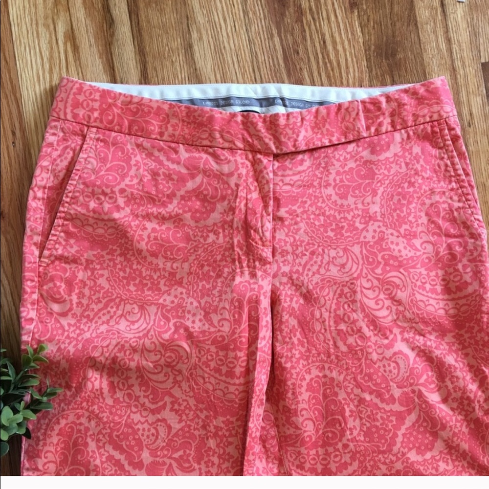 Express Coral Print Capris Size 6 - Picture 3 of 7